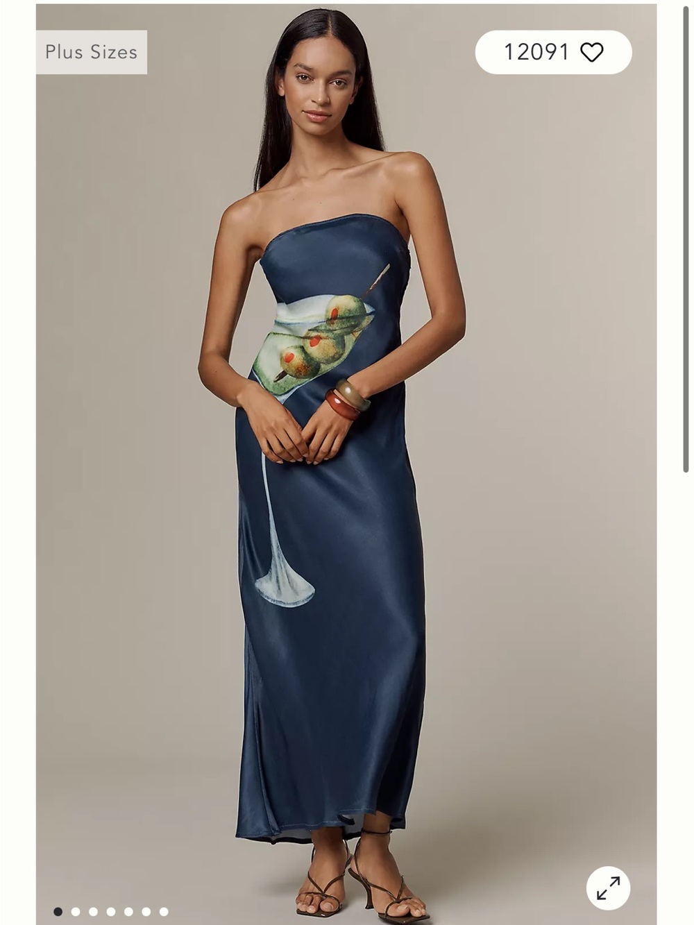 Anthropologie X Conditions Apply Chloe Maxi Slip Dress Martini Indigo XS NWT